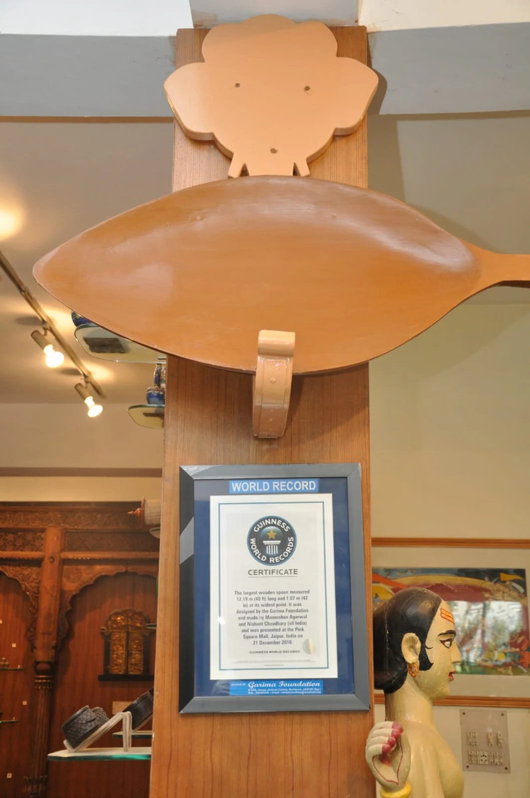 The forty-foot carved wooden spoon